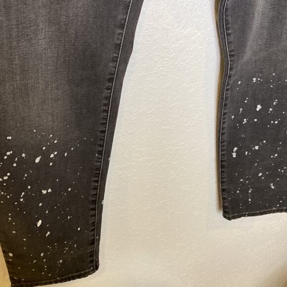 Levi’s 711 Skinny Gray Denim Jean w/Bleach Splatter Mid Rise Slim Fit NWT Sz18WM - Picture 3 of 14